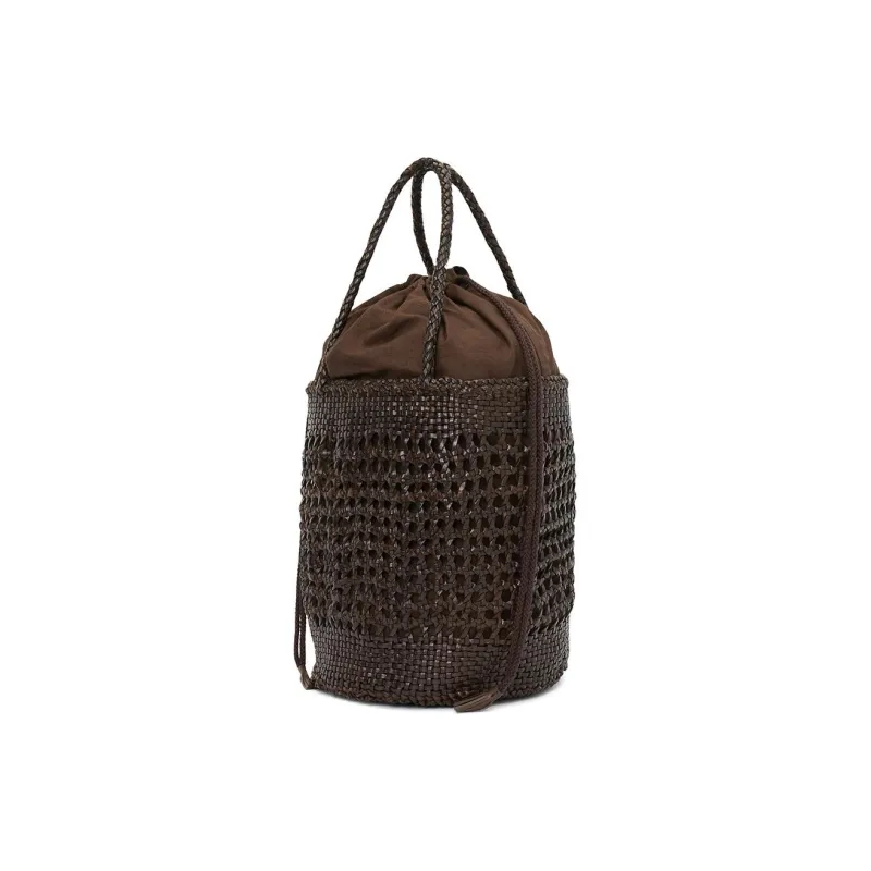 Dragon Diffusion Cow Leather Handbag Women's Brown-1