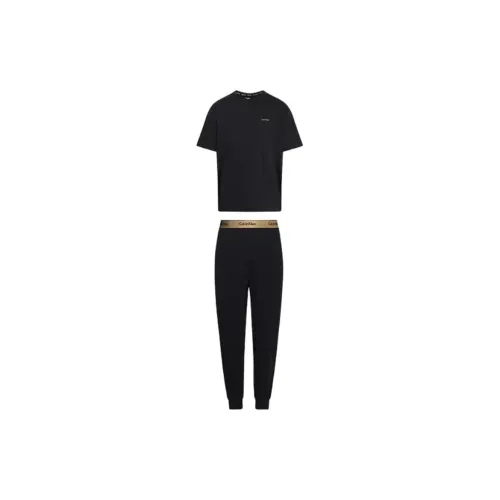 CK/Calvin Klein S/S JOGGER SET Pajama Set Europe Version Men's Black