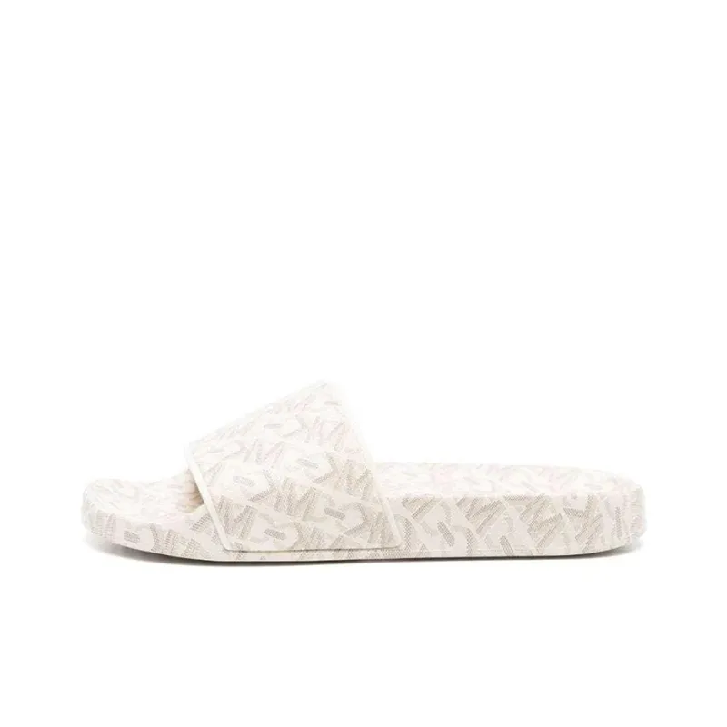 MICHAEL KORS Gilmore Slide Slippers Women's Light Beige-0