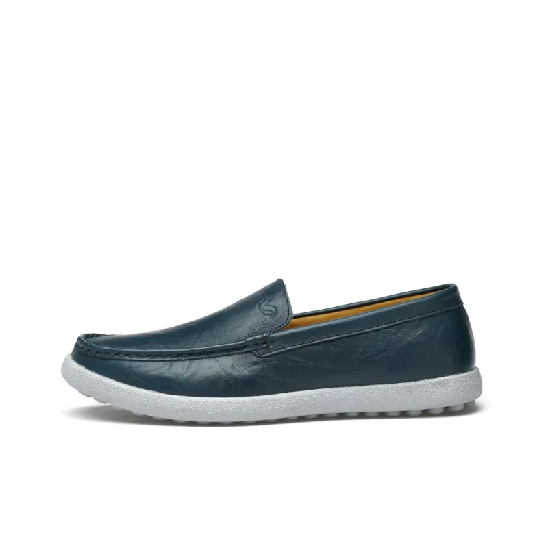 LAORENTOU Dress Shoes Men Low Top Dark Brown/Light Brown/Black/Blue-4