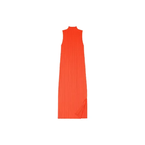 PLEATS PLEASE ISSEY MIYAKE Sleeveless Dresses Women's Orange