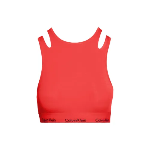 CK/Calvin Klein UNLINED BRALETTE Bra Europe Version Women's Red