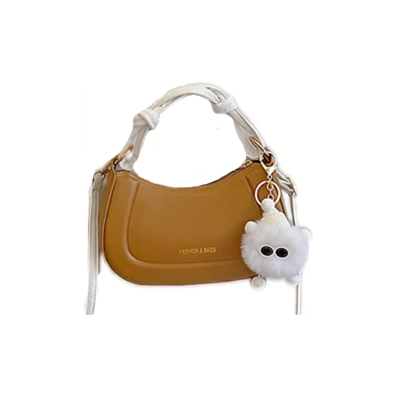 Boniu PU Saddle Bag Shoulder Bag Crossbody Bag Handbag Regular Women's Ecru/Khaki/Brown-3