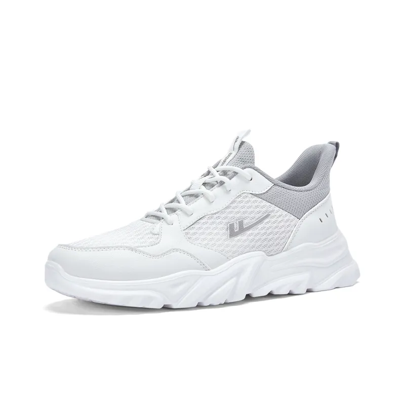 WARRIOR Running Shoes Men Low Top White Gray/Black White/Pure Black-1