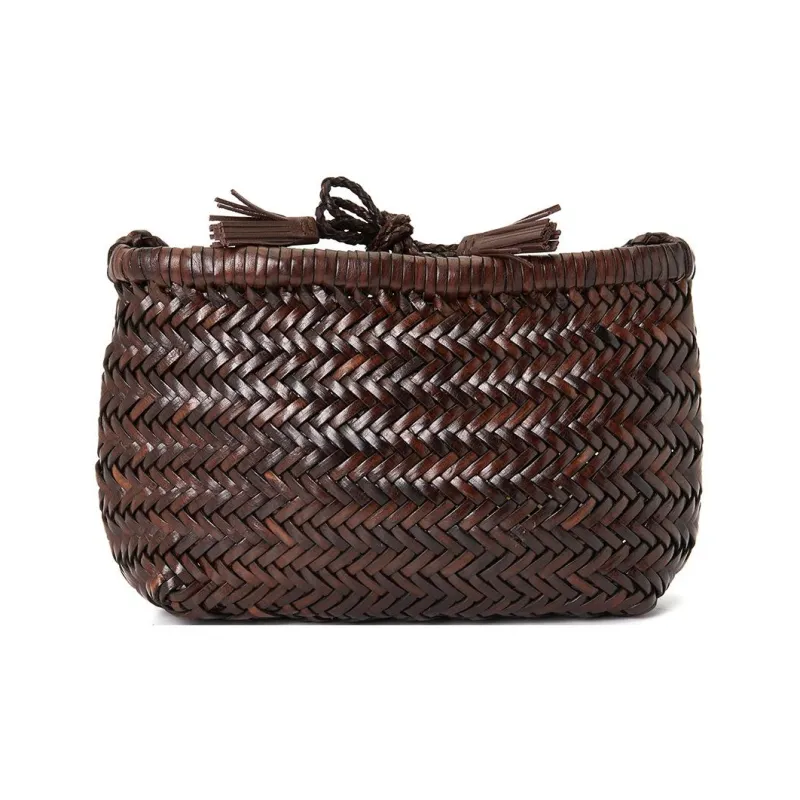 Dragon Diffusion Genuine Leather One Shoulder Handbag Women's Brown-3
