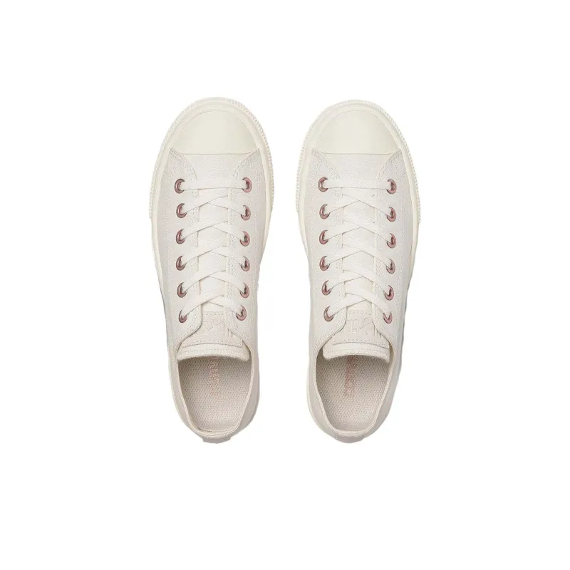 Converse All Star Light Durable Breathable Low Top Canvas Shoes Women's White Japan Version-3