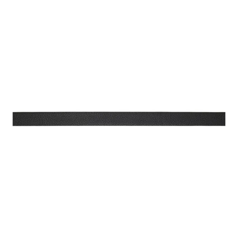 FERRAGAMO Badge Brogues Pin Buckle Leather Belts Women's Black 2.5CM-1