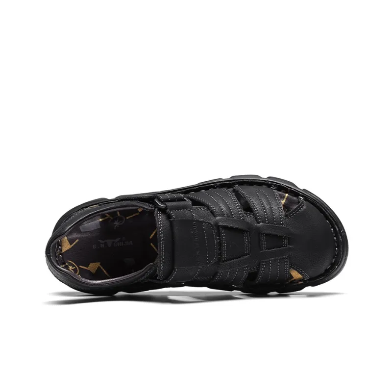 G.N.SHIJIA Beach Sandals Men Black/Light Brown-2