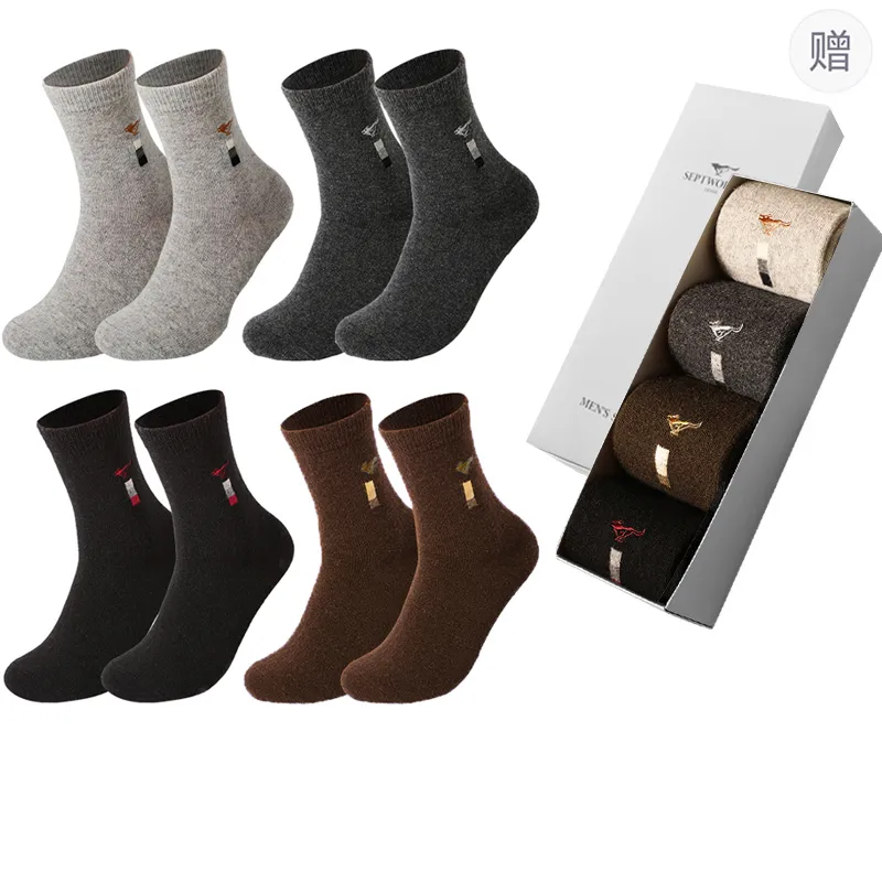 SEPTWOLVES Mid Calf Socks Men's 4 Pairs In A Box-36