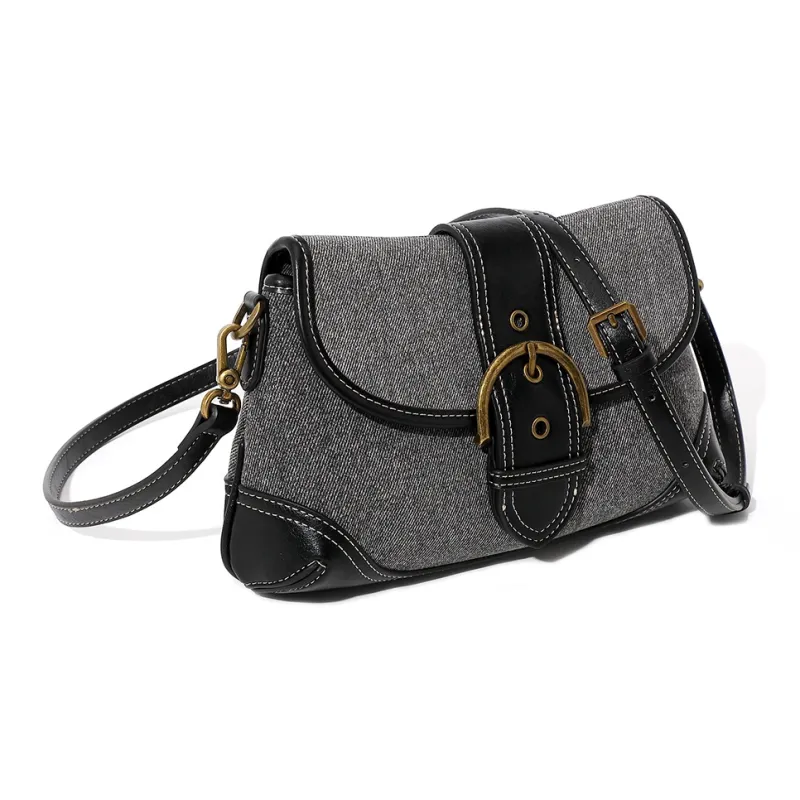 MASTER CANVAS Canvas Canvas Bag Shoulder Bags Regular Women's Denim Black-3
