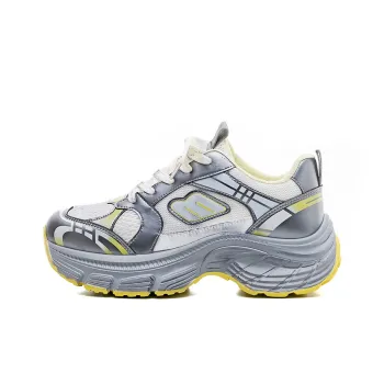 RENBEN Thicker Bottom Increases Breathable Low-Top Chunky Sneakers Women's