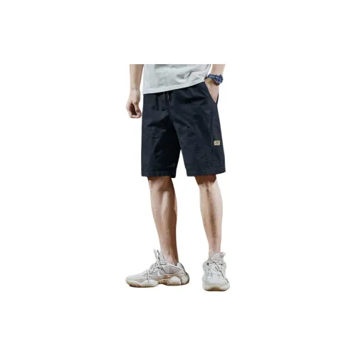 Tonlion Casual Shorts Men Navy Blue