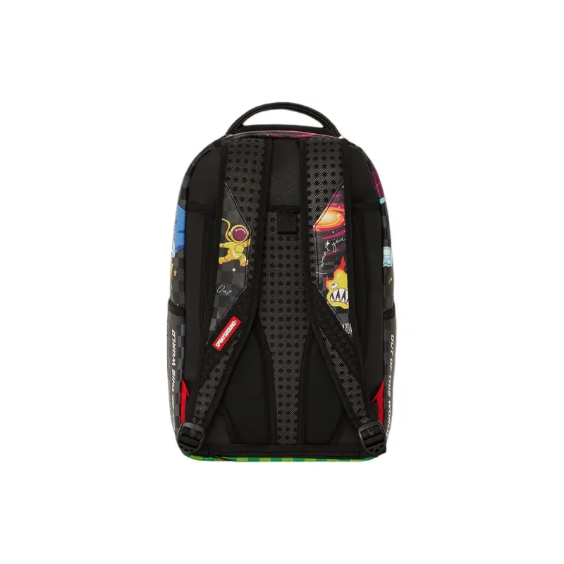 SPRAYGROUND Faux Leather Backpack Unisex Green & Black-4