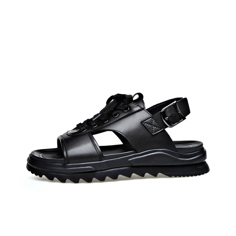 LUOMAIKE Beach Sandals Men's Black-0