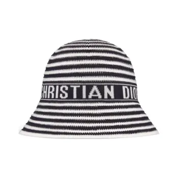 DIOR Polyamide, Cotton Bucket Hats Women's Black/White