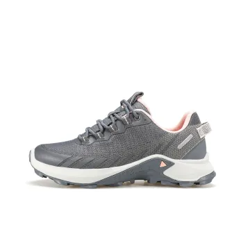 HUMTTO Slip Resistant Breathable Lightweight Low Top Trekking Shoes Women's Gray Smoke Pink