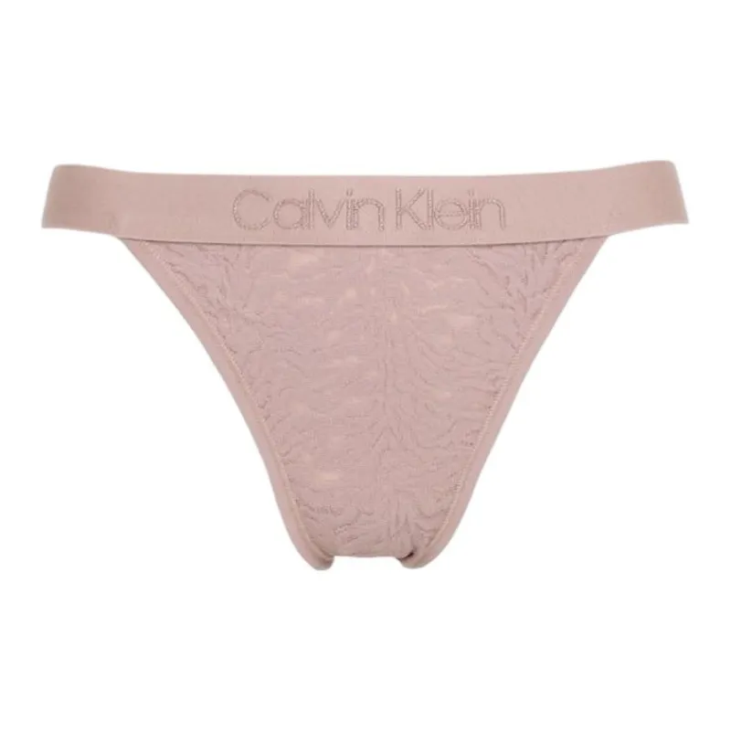 CK/Calvin Klein HIGH LEG TANGA Underpants Europe Version Women's 1 Pack Fan Pink-0