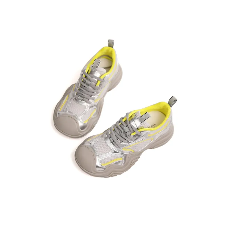 XIAOFAMIAO Fashionable Versatile Running Breathable Mesh Platform Height Increasing Casual Shoes Women's-7