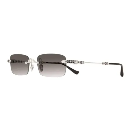 Chrome Hearts   Rectangular Sunglasses Men's Silver