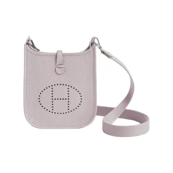 HERMES Evelyne Clemence Cow Leather Shoulder Bag, Crossbody Bag Women's Light Purple