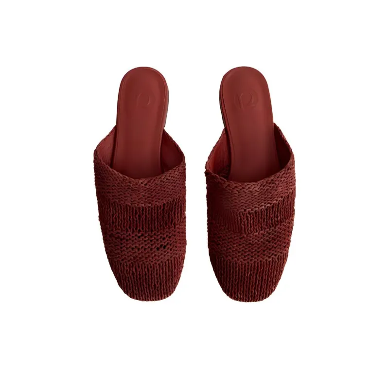 12 STOREEZ Woven Leather Mules Women's-4