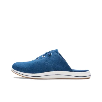 Clarks Rubber Sole Wrap-toe Slippers Women's Denim Blue