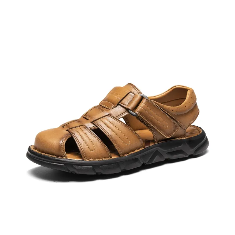 G.N.SHIJIA Beach Sandals Men Black/Light Brown-10