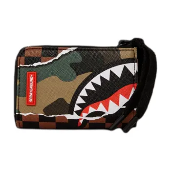 SPRAYGROUND Artificial Leather Card Holder Wallet Regular Unisex Brown Black