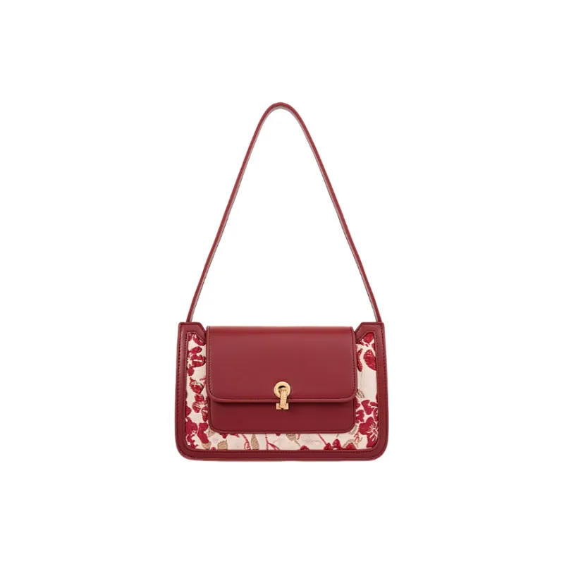 NATTY PU Shoulder Bag Women's Red-1