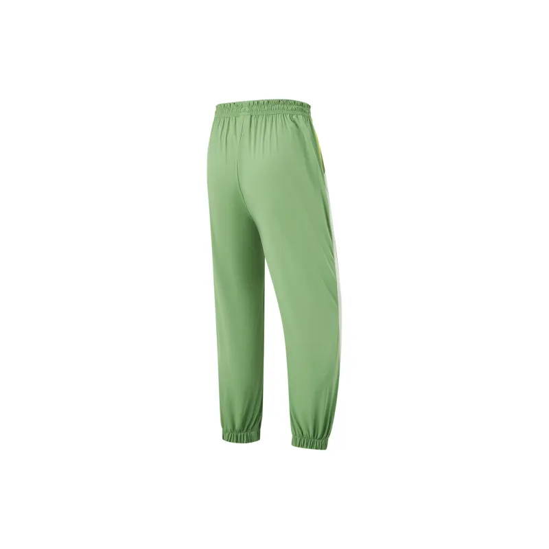 LiNing Fitness Series Knitted Sports Pants Women's Stone Moss Green-1