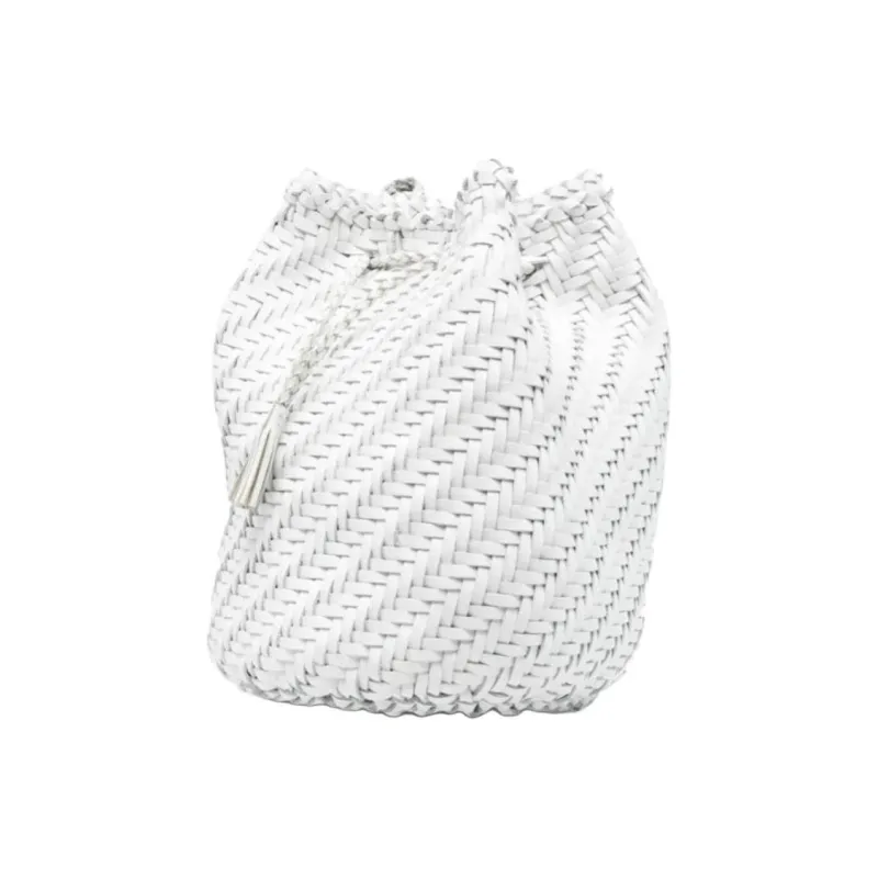 Dragon Diffusion Cow Leather Bucket Bag, Handbag, Shoulder Bag, Crossbody Bag Regular Women's White-3