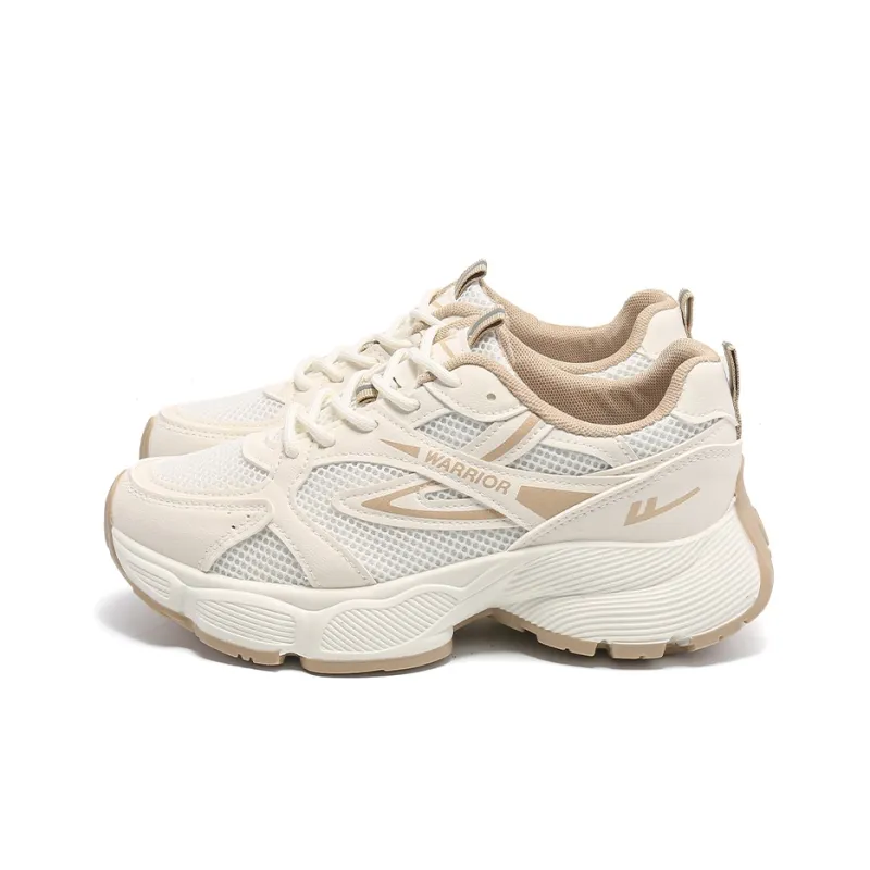Warrior Thin Mesh Shoes Slip-Resistant Breathable Lightweight Height Increasing Low-Top Chunky Sneakers Women's-1