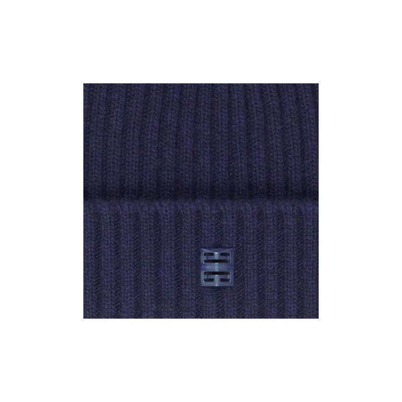 GIVENCHY Wool, Cashmere Beanies Unisex Blue-2