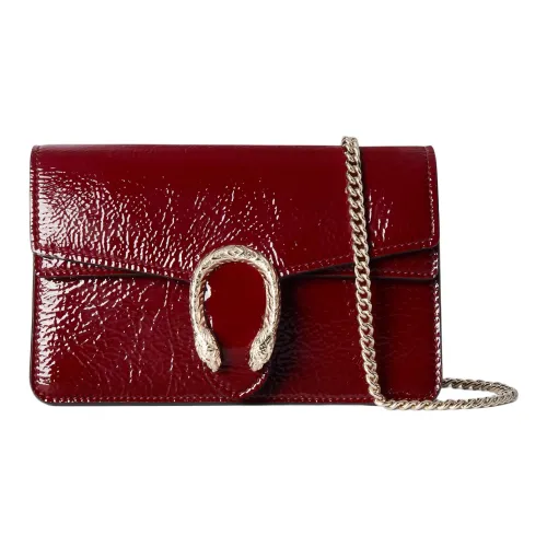 GUCCI Gucci Rosso Still Patent Leather Crossbody Bag Shoulder Bag Extra Mini Women's Red
