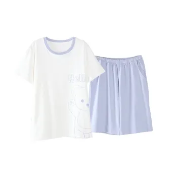 ROUKEER Pajama Set Men's Light Blue