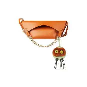 WANACCESSORY Cow Leather Shoulder Bag Women's Caramel & Lizard Print/Pearlescent Blue & Iridescent Purple
