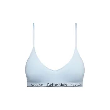 CK/Calvin Klein LGHT LINED TRIANGLE Bra Europe Version Women's Cream Blue