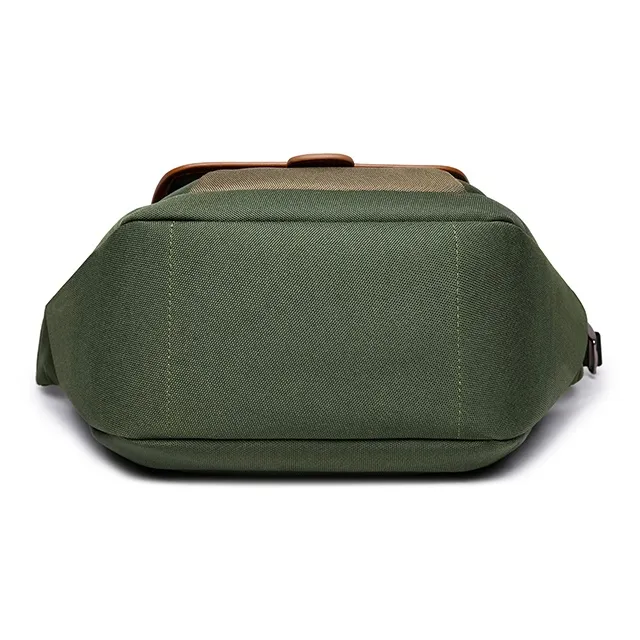 FAIRWHALE Oxford With Cow Leather Tote Dumpling Bag, Shoulder Bag, Crossbody Bag Regular Unisex Peacock Green-4
