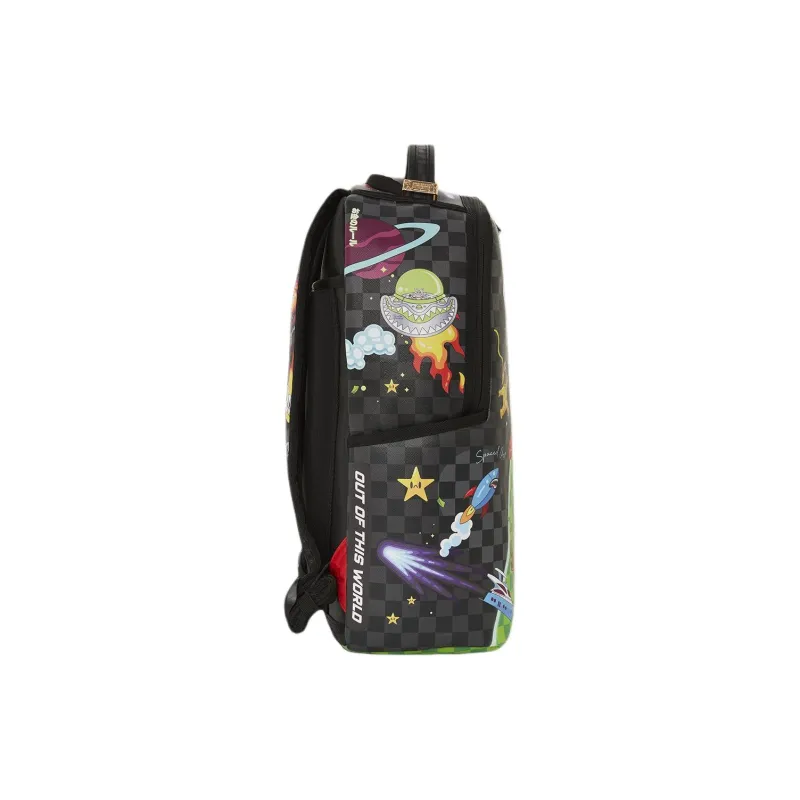 SPRAYGROUND Faux Leather Backpack Unisex Green & Black-3