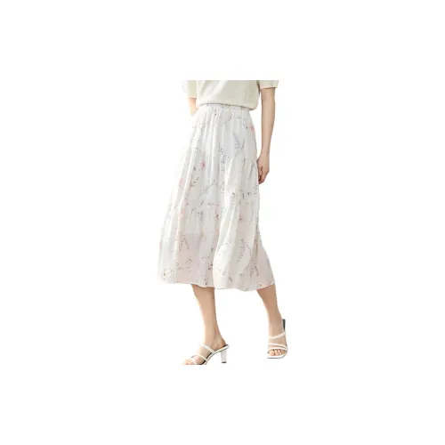 Inman Casual Long Skirts Women's Off White