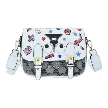 EYE THEME PU Shoulder Bag, Crossbody Bag Women's White