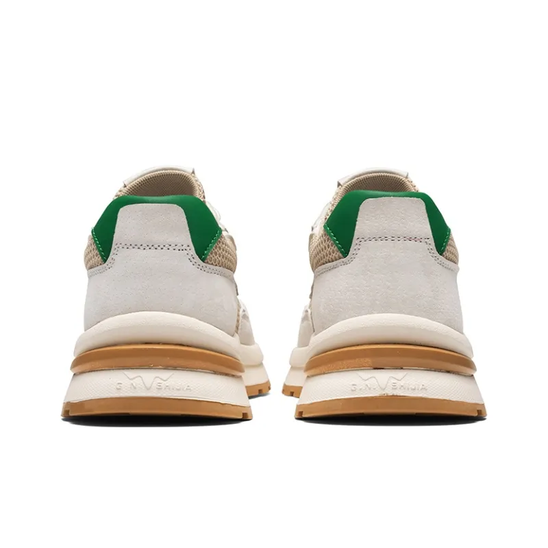 G.N.SHIJIA Casual Shoes Men Low Top Beige Brown/Beige Green-11