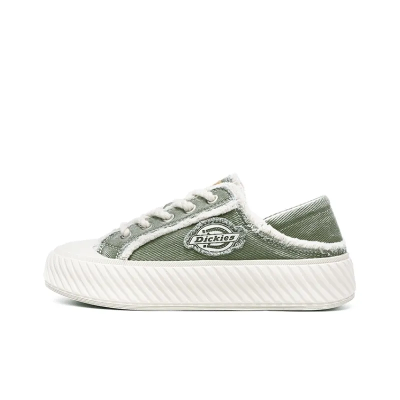 Dickies 100th Anniversary Slip Resistant Breathable Height Increasing Low Top Canvas Shoes Unisex Pink Green Chalk-0