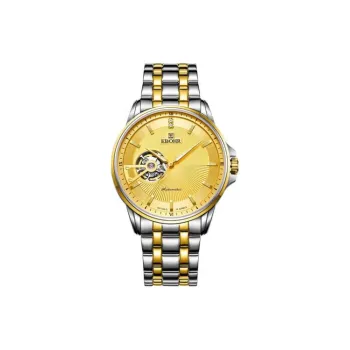 EBOHR EBOHR Master Collection Mechanical Movement Stainless Steel Strap Watch Men's Watches Gold Dial