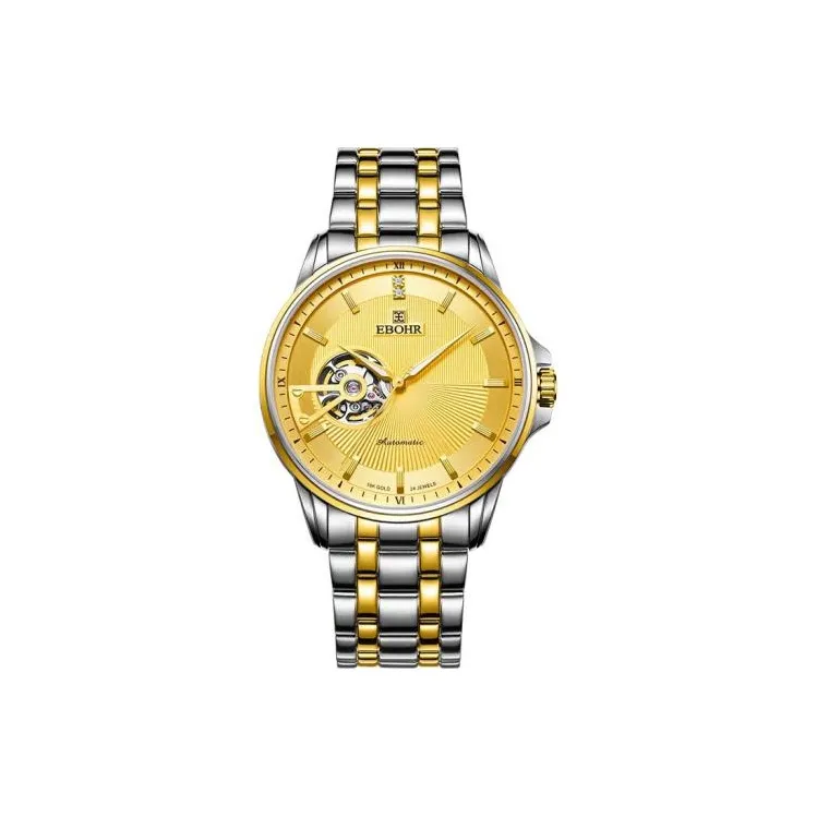 EBOHR EBOHR Master Collection Mechanical Movement Stainless Steel Strap Watch Men's Watches Gold Dial-0