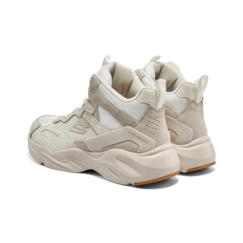 Skechers Stamina Airy Anti Slip Wear Resistant High Top Casual Shoes Women's Khaki White-4