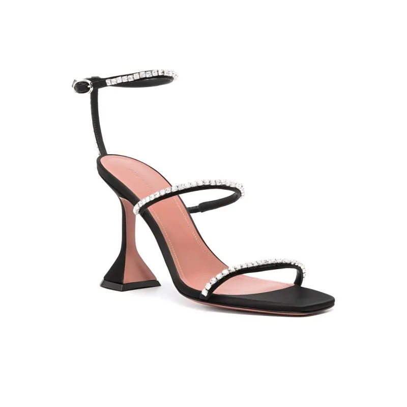 AMINA MUADDI 95mm Gilda Glass Sandals-2