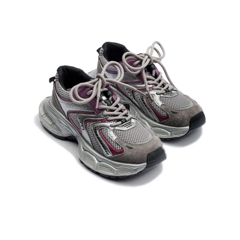 Uinnate Breathable Low-Top Chunky Sneakers Women's Purple-4