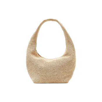 COS Paper Reed Handbag, Shoulder Bag Regular Women's Beige