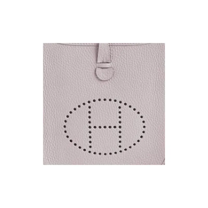 HERMES Evelyne Clemence Cow Leather Shoulder Bag, Crossbody Bag Women's Light Purple-1